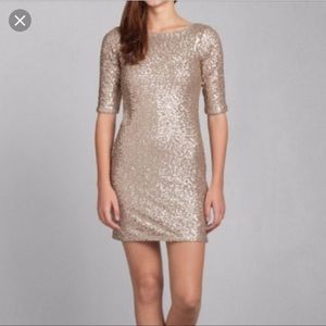 Gold Abercrombie Body Con Dress